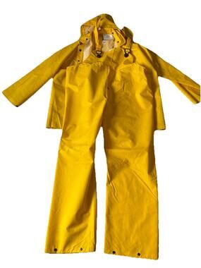 BOSS MANUFACTURING COMPANY WATERPROOF FISHING OVERALLS AND JACKET YELLOW XXL